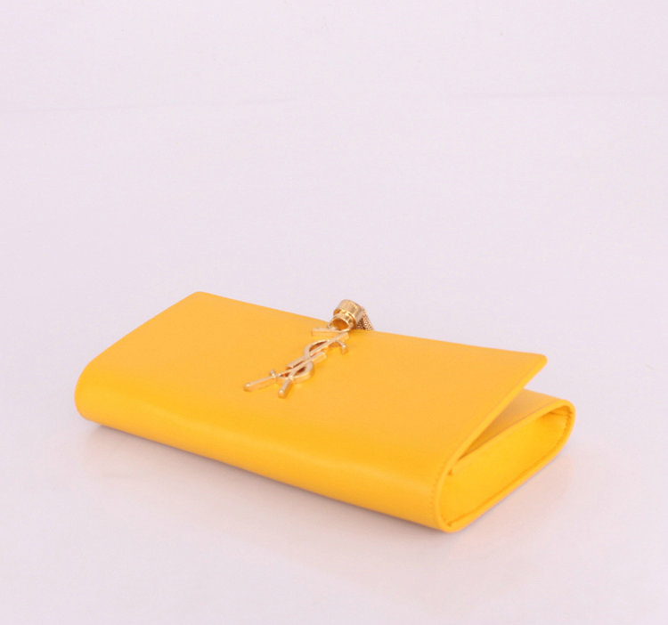 YSL monogramme tassel clutch 234524 yellow